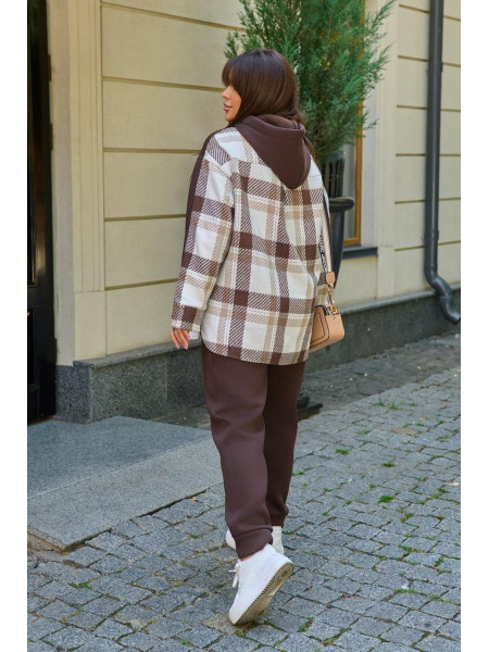 Спортивний костюм на флісі втавки клітинки 