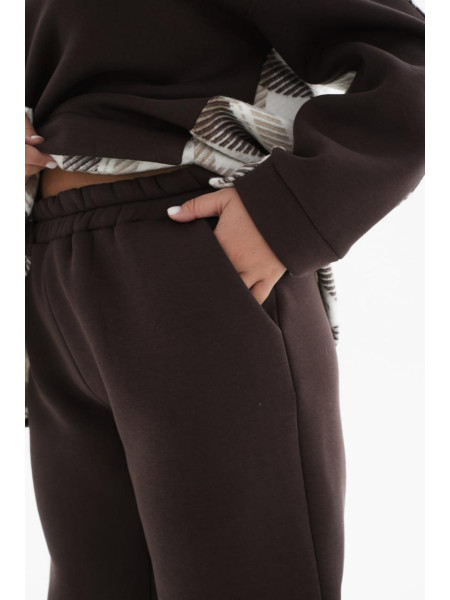 Спортивний костюм на флісі втавки клітинки 