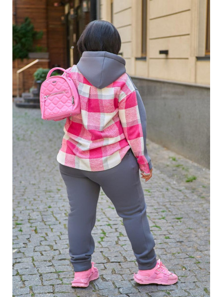 Спортивний костюм на флісі втавки клітинки 