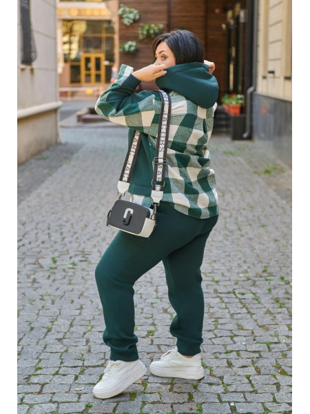 Спортивний костюм на флісі втавки клітинки 