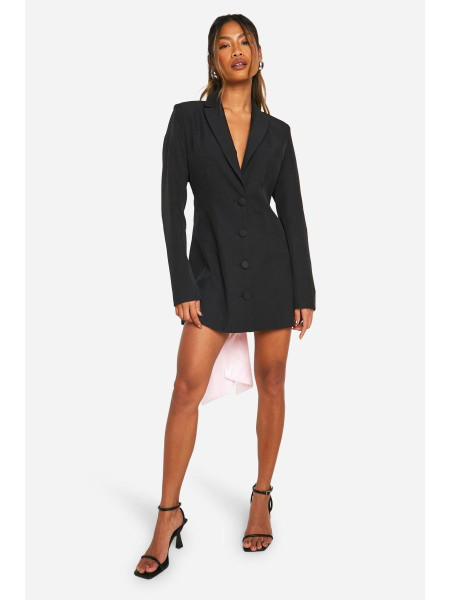 Сукня-піджак з відкритою спиною з бантом