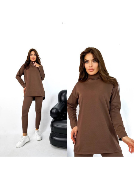 Костюм лосини туніка рубчик на флісі 