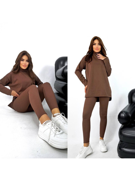 Костюм лосини туніка рубчик на флісі 