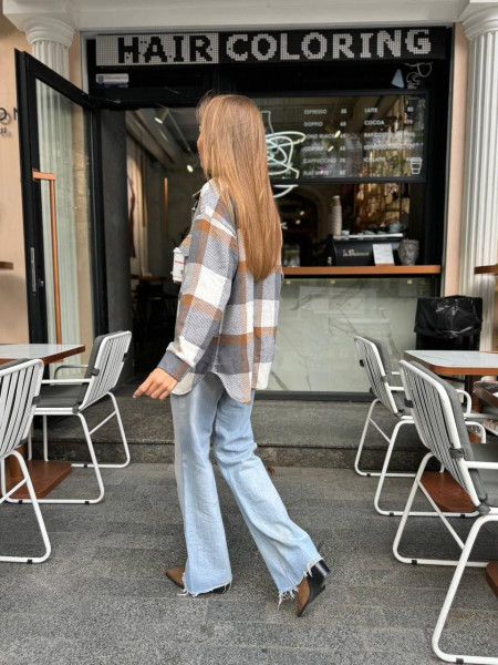 Сорочка байка клітинка 15% вовна 