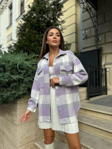 Сорочка байка клітинка 15% вовна 