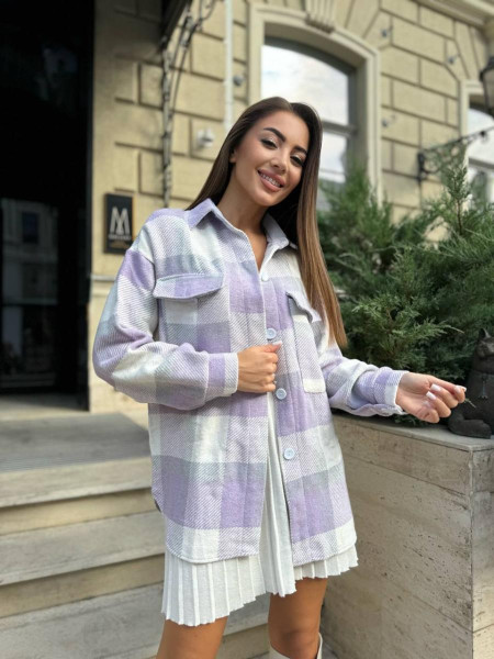 Сорочка байка клітинка 15% вовна 