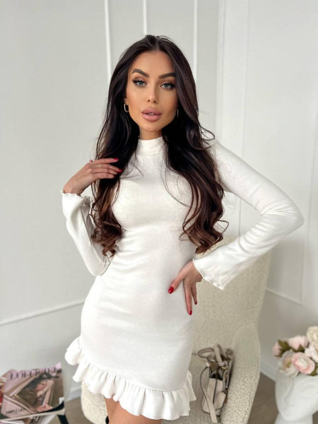 Ангорова сукня міні оборка 