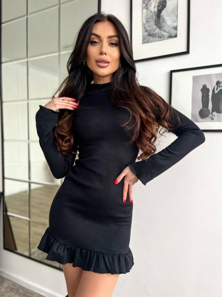 Ангорова сукня міні оборка 