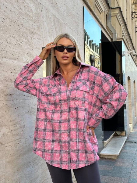 Сорочка оверсайз в клітинку 