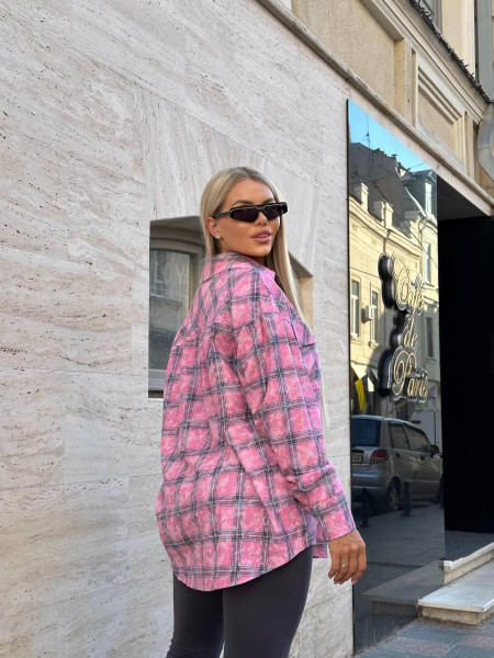 Сорочка оверсайз в клітинку 