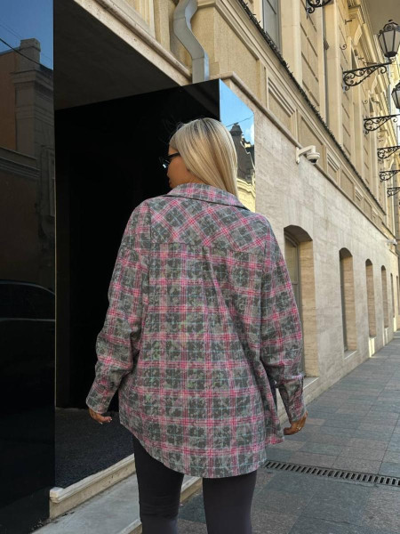 Сорочка оверсайз в клітинку 