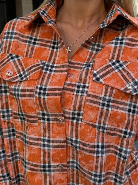 Сорочка оверсайз в клітинку 