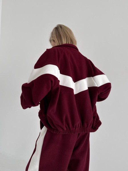 Флісовий костюм контрастний лампас 