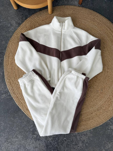 Флісовий костюм контрастний лампас 