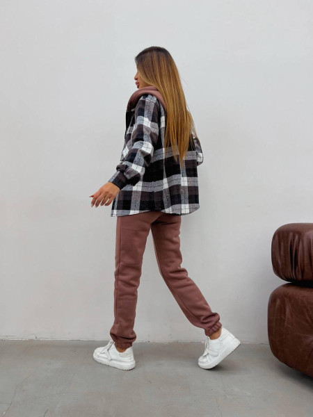 Костюм сорочка клітинка джогери 