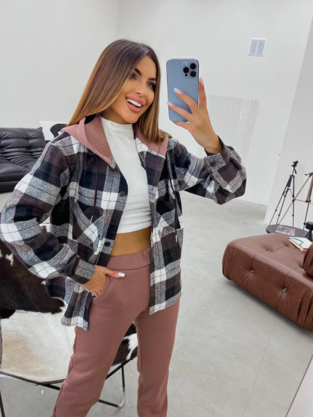 Костюм сорочка клітинка джогери 