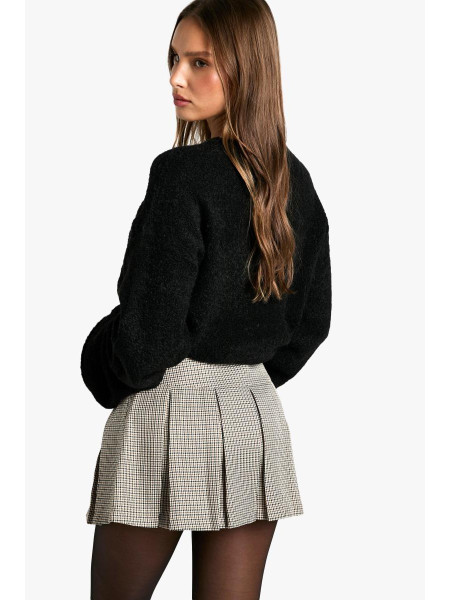 Мікро-міні-спідниця в клетку в тон