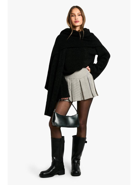 Мікро-міні-спідниця в клетку в тон