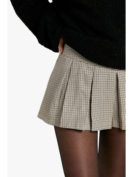 Мікро-міні-спідниця в клетку в тон