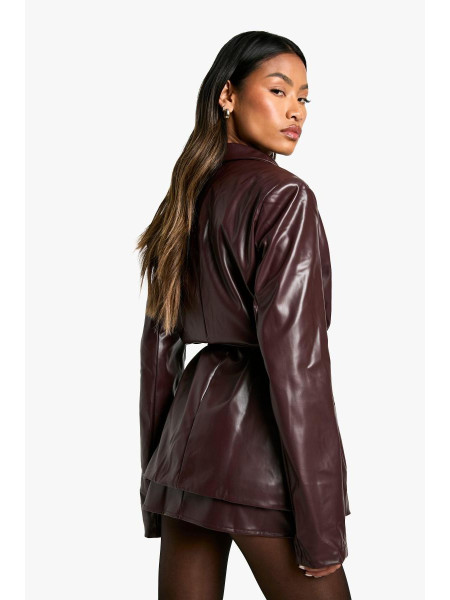 Піджак із поясом із зав’язкою Pu