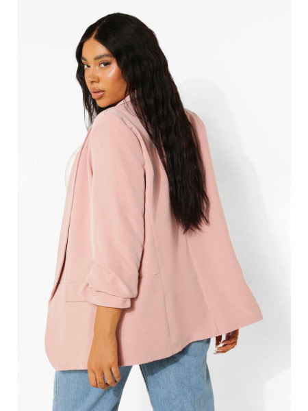 Піджак із еластичними тканими рукавами та рюшами