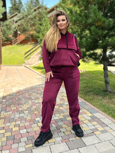 Шикарний прогулянковий велюровий костюмчик 