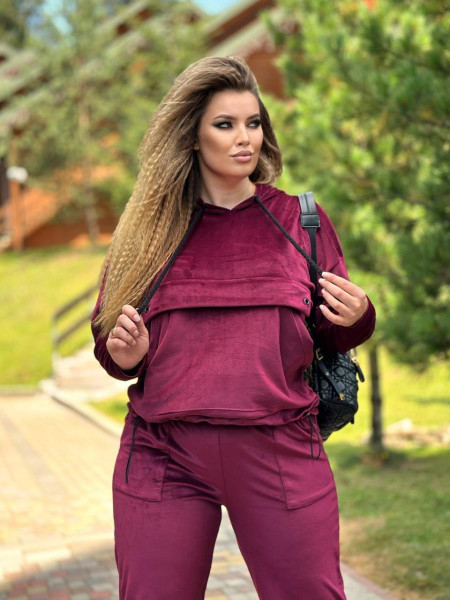 Шикарний прогулянковий велюровий костюмчик 