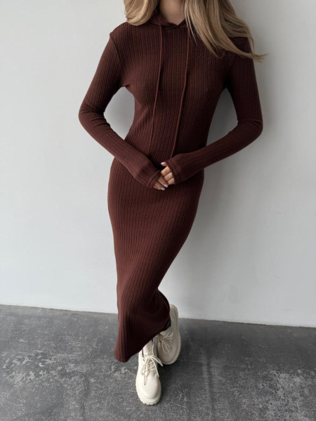 Плаття вязка капюшон 