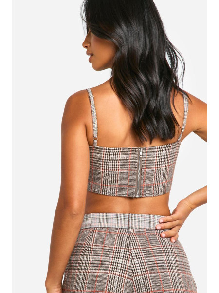 Контрастний корсетний топ Petite Wool Look