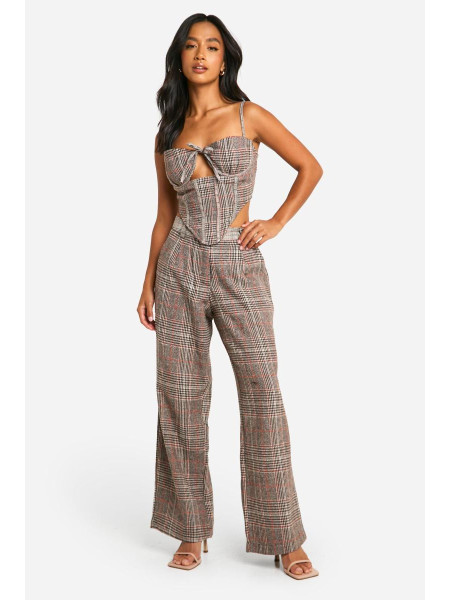 Контрастний корсетний топ Petite Wool Look