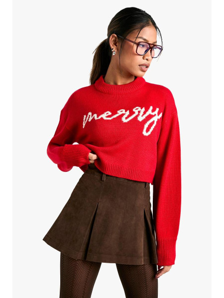 Веселий укорочений різдвяний джемпер