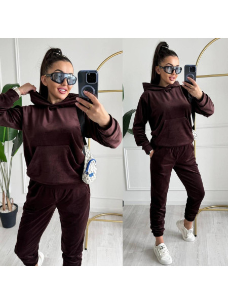 Велюровий костюм на хутрі 20/26