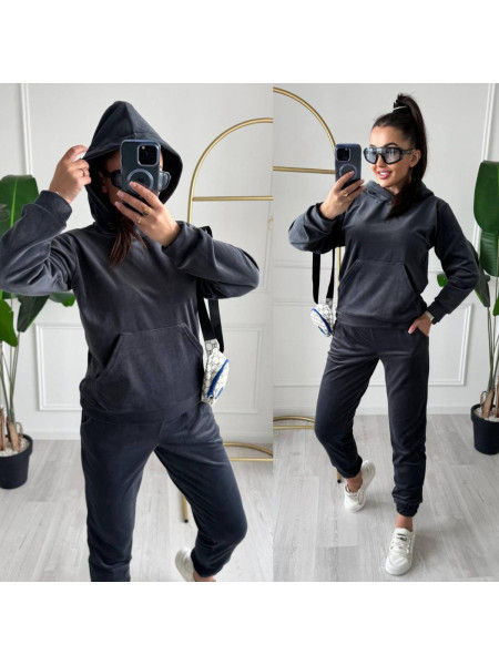 Велюровий костюм на хутрі 20/26