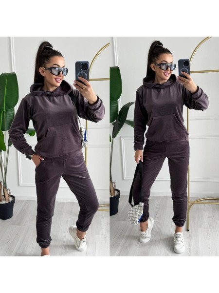 Велюровий костюм на хутрі 20/26