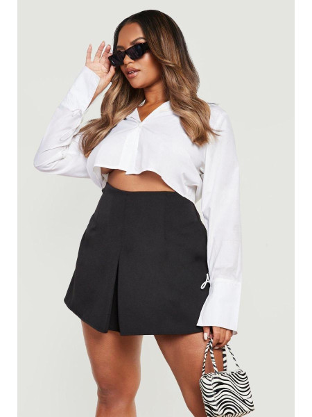 Плюс ткана плісирована шорта