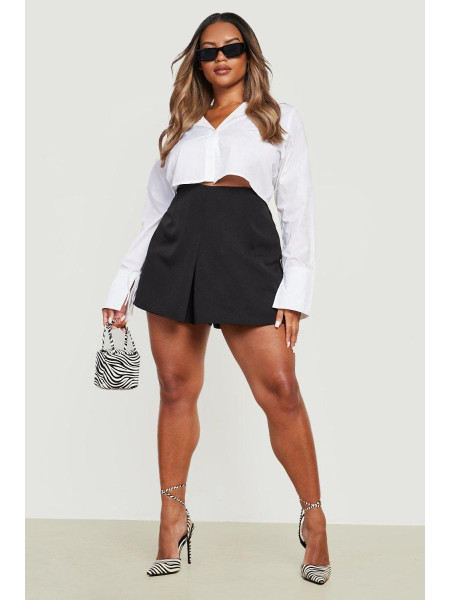 Плюс ткана плісирована шорта