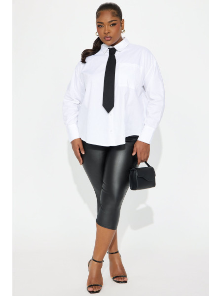 Повернення в офіс: Сорочка з попліну з краваткою