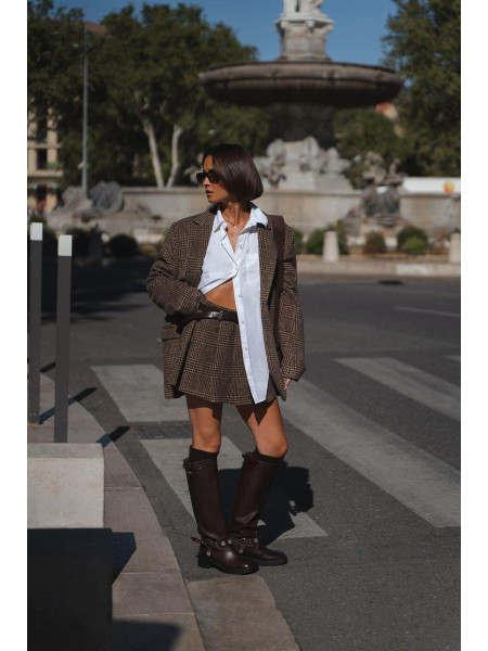 Великий блейзер преміум-класу вовни в клітинку