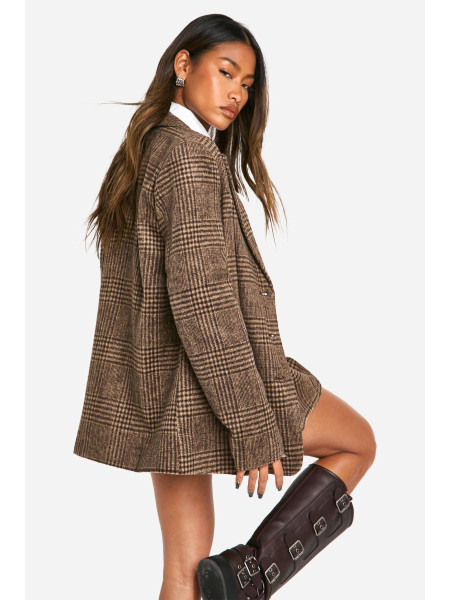 Великий блейзер преміум-класу вовни в клітинку