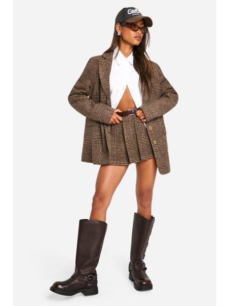 Великий блейзер преміум-класу вовни в клітинку