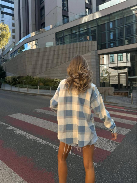 Сорочка в клітинку з утепленого кашеміру 