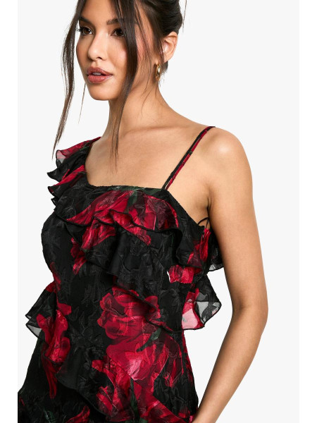 Квіткове плаття з максі -плечей