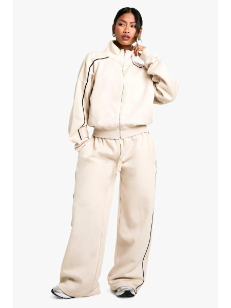 Спортивний костюм з прямими штанинами на блискавці