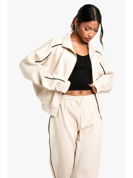 Спортивний костюм з прямими штанинами на блискавці