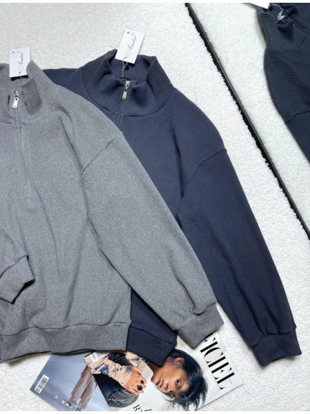 Кофта стійка змійка єврорубчик 