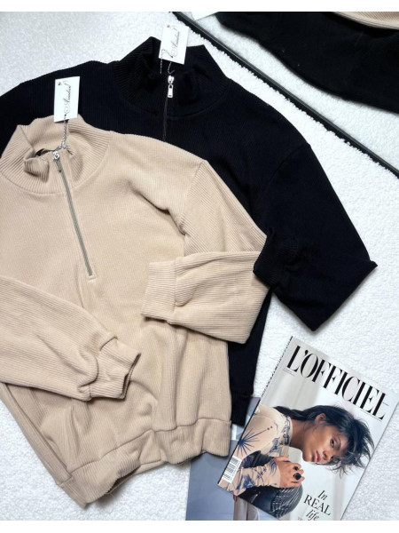 Кофта стійка змійка єврорубчик 