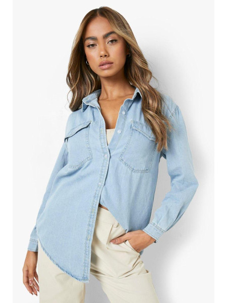 Велика джинсова сорочка Bleach Wash