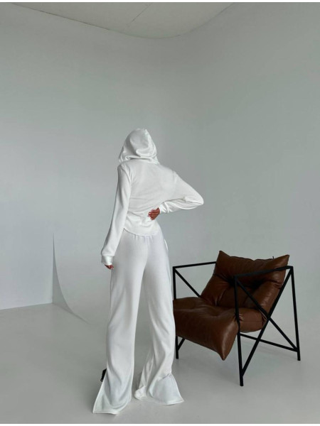 Костюм рубчик на флісі кльош корсет 