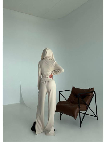 Костюм рубчик на флісі кльош корсет 