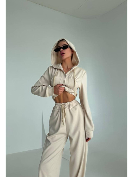 Костюм рубчик на флісі кльош корсет 